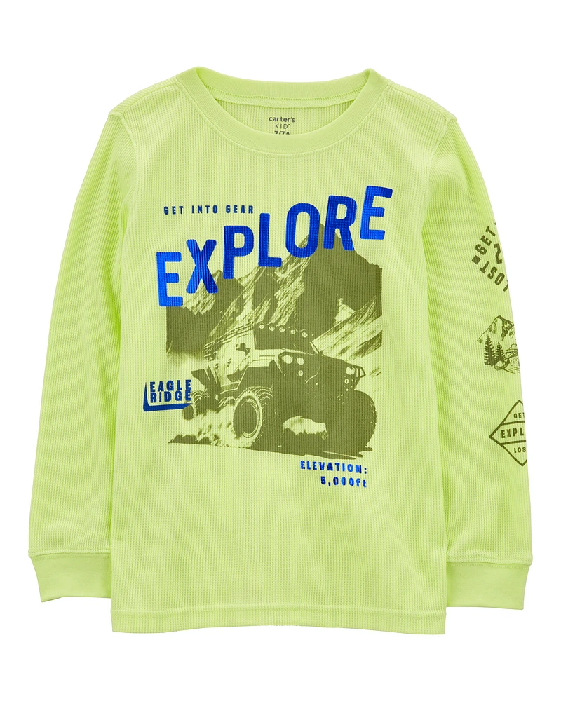 Kid Explore Truck Thermal Graphic Tee