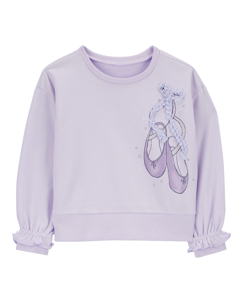 Baby Ballet Crew Neck Cotton Pullover