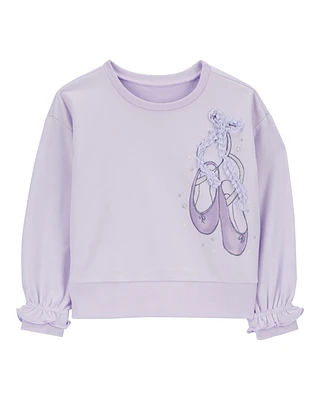 Baby Ballet Crew Neck Cotton Pullover