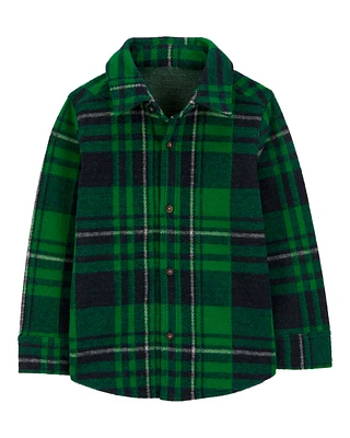 Baby Plaid Jacquard Button-Down Shirt