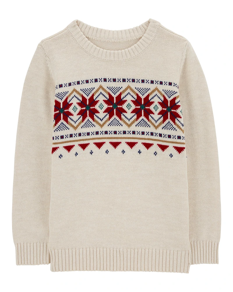 Kid Fair Isle Cotton Sweater