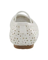 Toddler Floral Ballet Flats - White