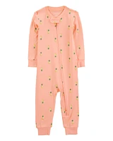 Baby Pineapple Print PurelySoft Footless 1-Piece Pyjamas - Coral