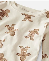 Toddler Organic Cotton Pajamas Set Gingerbread Cookie