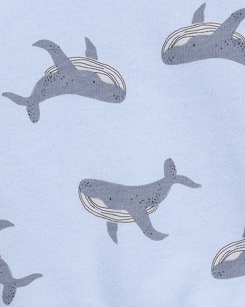 Baby Whale Pullover Sweatshirt - Blue