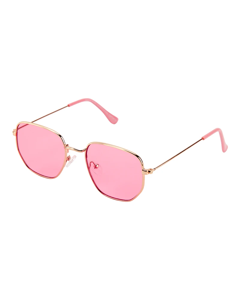 Kid Geometric Aviator Sunglasses - Pink
