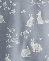 Toddler 2-Piece Organic Cotton Bunny-Print Pyjamas