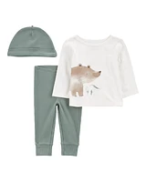 Baby 3-Piece Bear Little Outfit Set