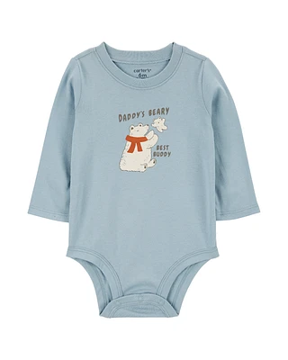 Baby Daddy Polar Bear Long-Sleeve Bodysuit