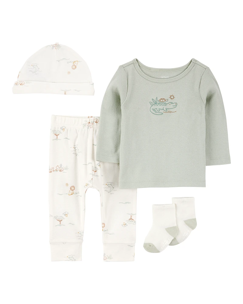 Baby 4-Piece Turtle Outfit Set