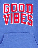 Baby Good Vibes Hooded Romper