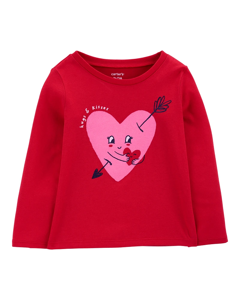 Toddler Valentine's Day Heart Graphic Tee