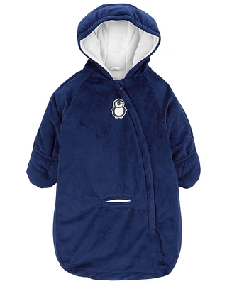 Baby 1-Piece Penguin Faux-Fur Hooded