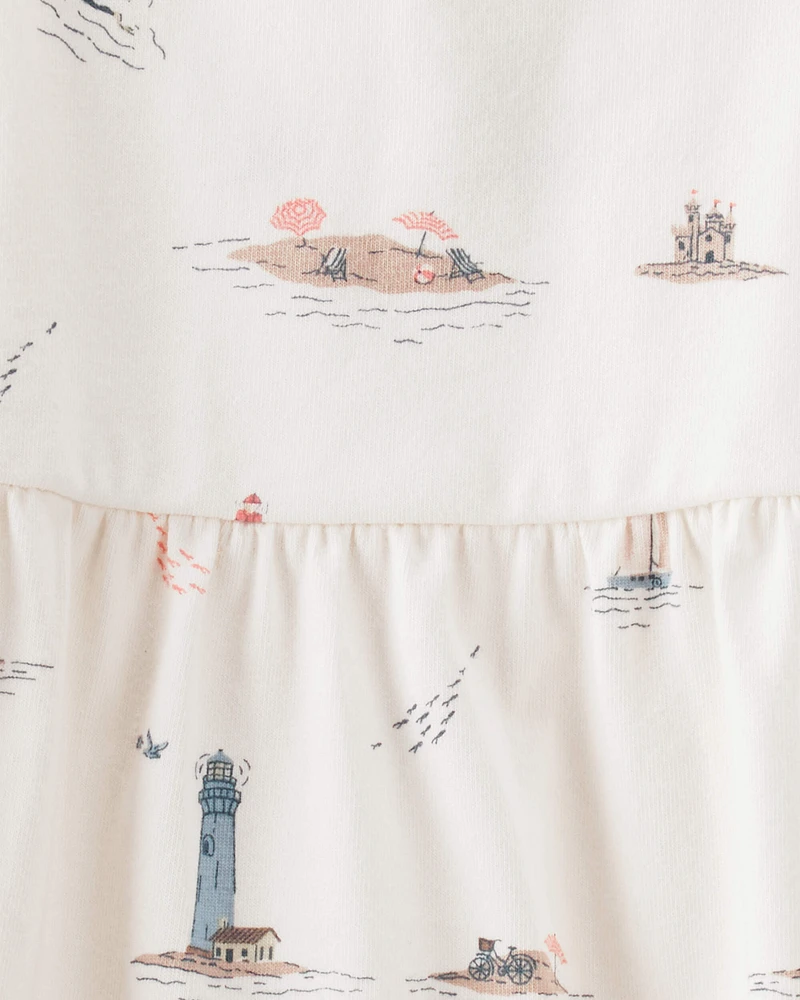 Baby Organic Cotton Coastal-Print Dress