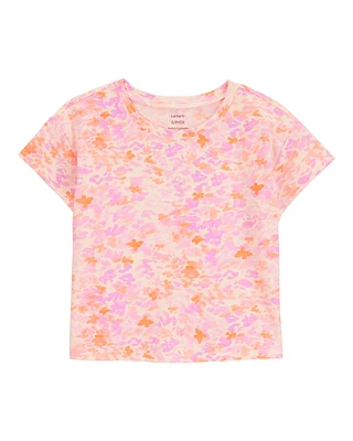 Kid Floral Short-Sleeve Tee - Pink