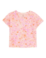 Kid Floral Short-Sleeve Tee - Pink