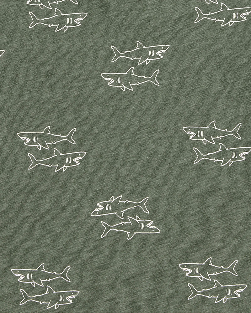 Toddler Shark Sleeveless Slub Jersey Tank