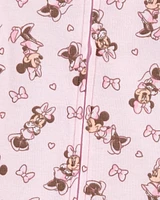 Baby Disney© Minnie Mouse Snug Fit Cotton Footie 1-Piece Pyjamas - Pink