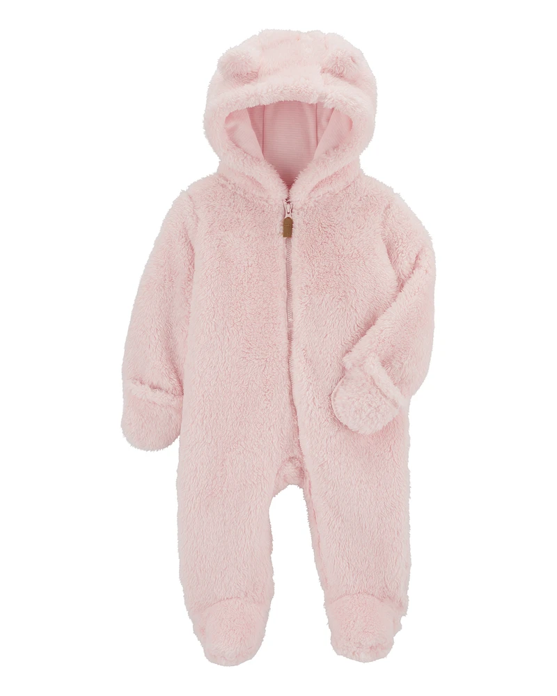 Baby Hooded Sherpa Jumpsuit