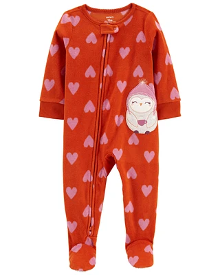 1-Piece Owl Fleece Footie Pyjamas