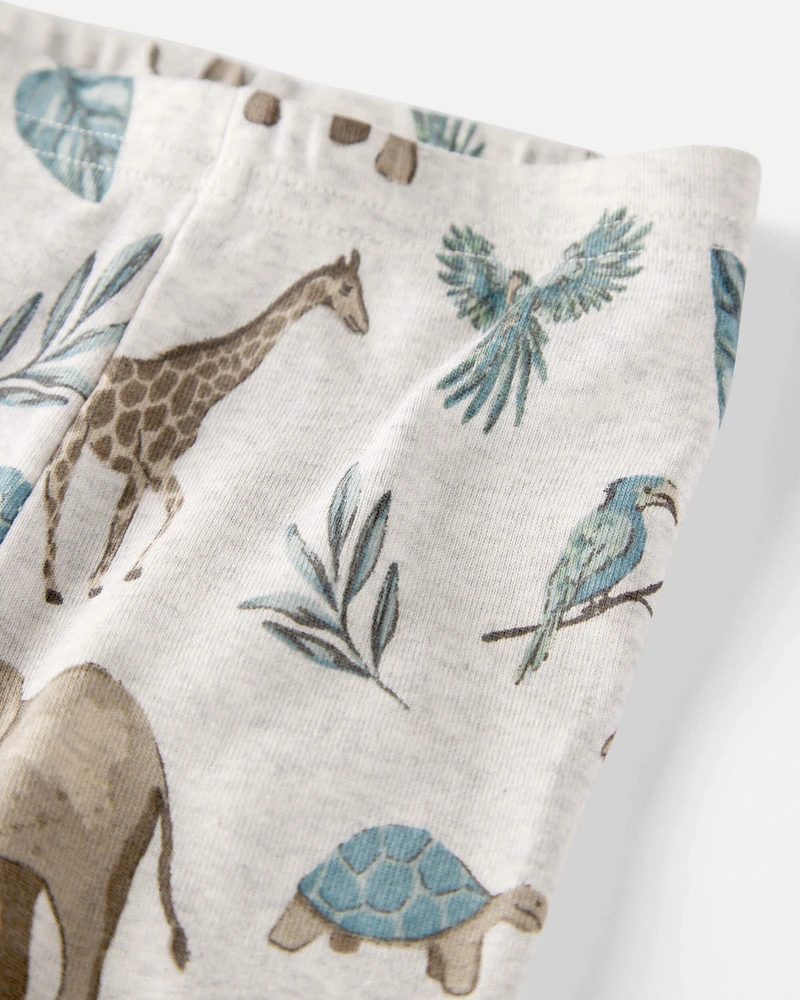 Baby 2-Piece Organic Cotton Safari-Print Pyjamas