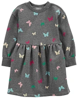 Toddler Butterfly Long-Sleeve Fleece Dress