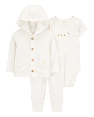 Baby 3-Piece Chick Little Cardigan Set