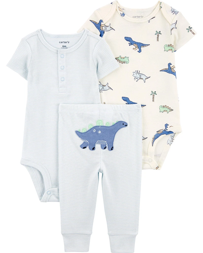 3-Piece Dinosaur Little Outfit Set