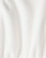 Baby Hooded Terry Cloth Swim Cover-Up Dress - White