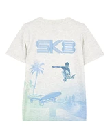 Kid Skateboard Woven Short-Sleeve Tee - Gray