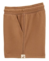 Baby Pull-On French Terry Rec Shorts - Brown