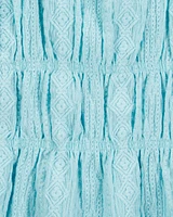 Kid Ruched Textured Tank