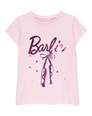 Toddler Barbie™ Ballet Foil Short-Sleeve Graphic Tee - Pink