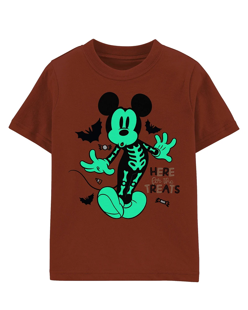 Toddler Glow The Dark Mickey Mouse Halloween Tee