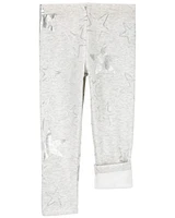 Sparkly Star Cozy Fleece Leggings