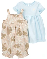 Baby 3-Piece Dress & Romper Set