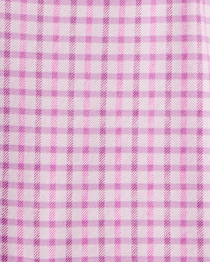 Kid 2-Piece Long-Sleeve Tee & Plaid Dress Set