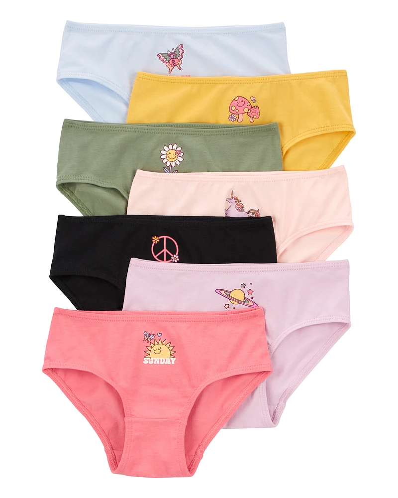 Kid 7-Pack Weekdays Hipster Stretch Cotton Undies