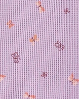 Toddler Girl 1-Piece Butterfly Thermal Footie Pyjamas