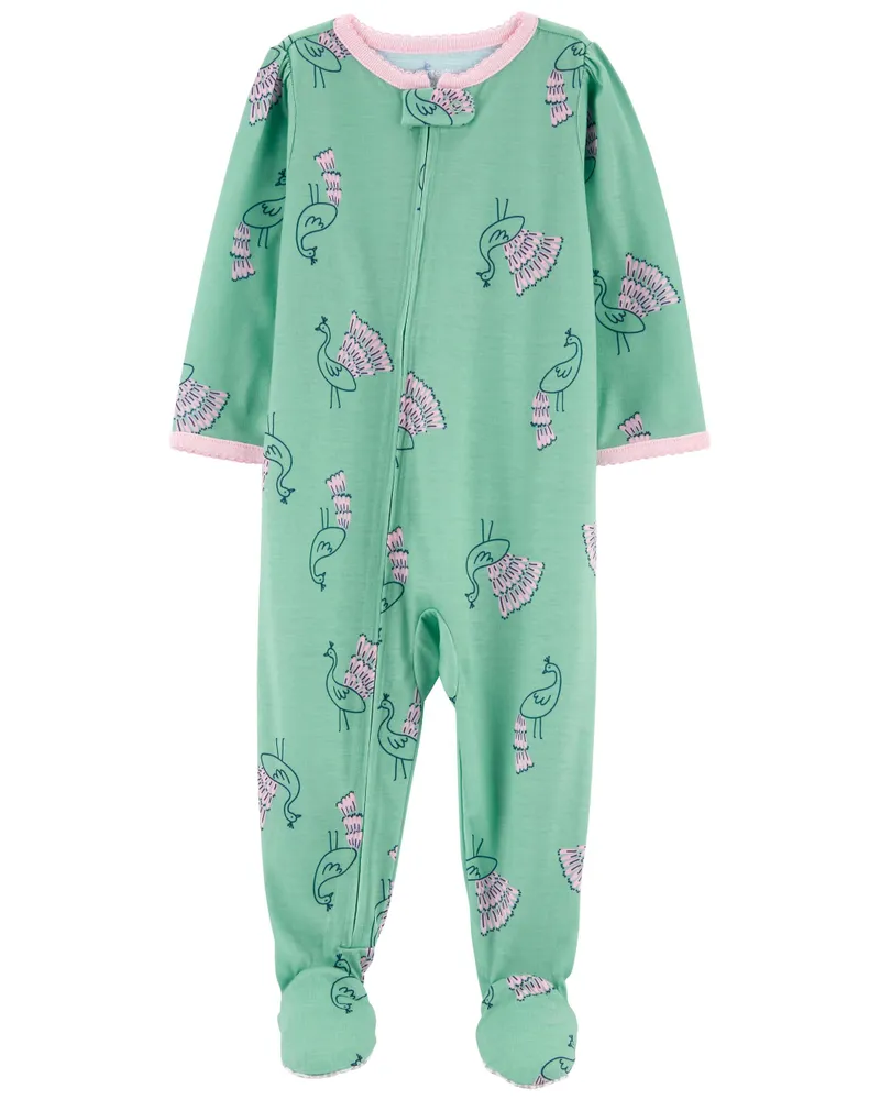 Carter's Infant Girl's Floral Fleece Footie PJs - 1O069510-12M