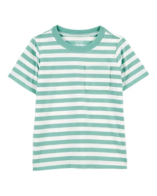 Toddler Striped Short-Sleeve Pocket Tee