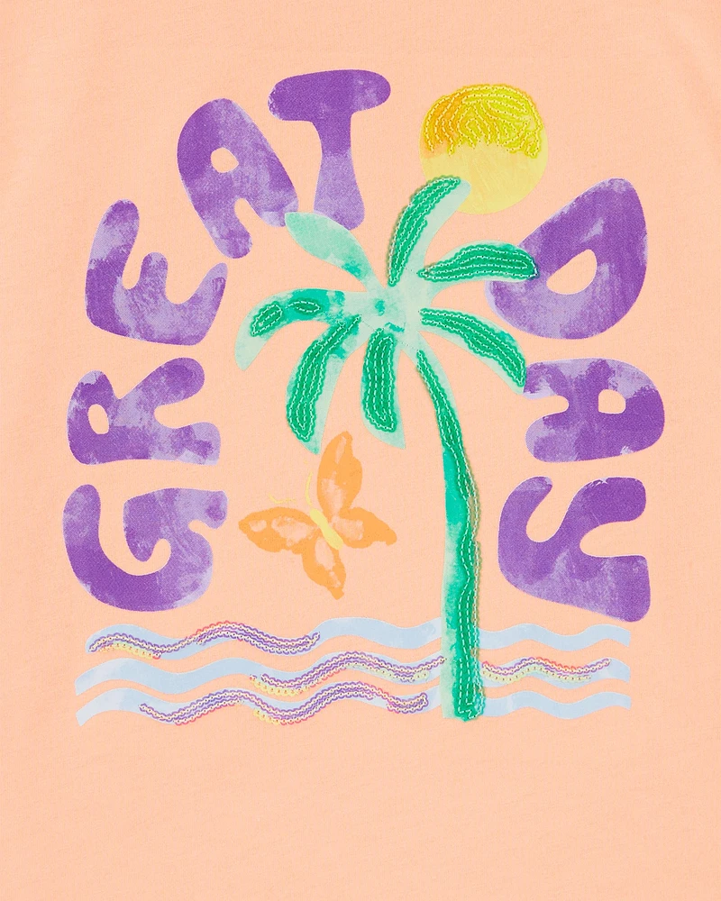 Kid Palm Tree Knit Tee