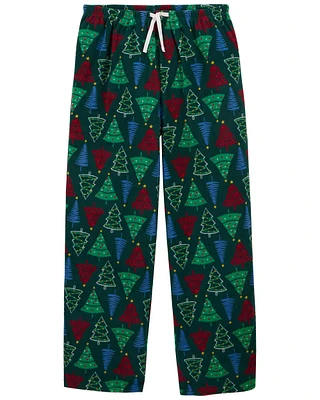 Adult Christmas Tree Pull-On Fleece Pyjama Pants