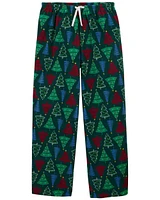 Adult Christmas Tree Pull-On Fleece Pyjama Pants