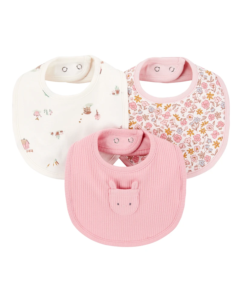 Baby 3-Pack Floral Bibs