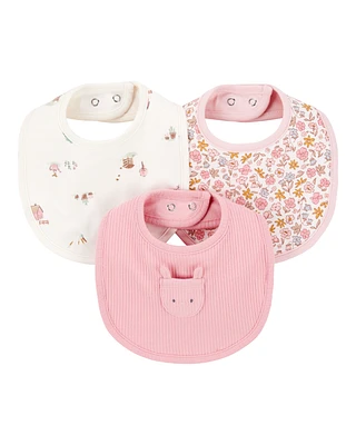 Baby 3-Pack Floral Bibs
