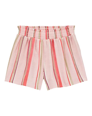 Kid Striped Flowy Pull-On Shorts