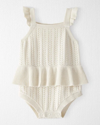 Baby Organic Cotton Pointelle Romper