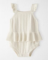 Baby Organic Cotton Pointelle Romper