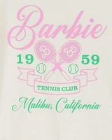 Kid Barbie™ 'Tennis Club' Short-Sleeve Graphic Tee - Ivory